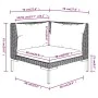 2 Stück halbrunde Gartensofas und synthetische Rattankissen von vidaXL, Modulare Sofas für den Außenbereich - Ref: Foro24-318...