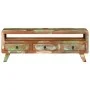 TV-Möbel aus massivem recyceltem Holz, mehrfarbig, 110x30x40 cm von vidaXL, TV-Möbel - Ref: Foro24-337063, Preis: 128,42 €, R...