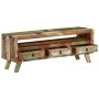 TV-Möbel aus massivem recyceltem Holz, mehrfarbig, 110x30x40 cm von vidaXL, TV-Möbel - Ref: Foro24-337063, Preis: 128,42 €, R...