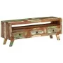 TV-Möbel aus massivem recyceltem Holz, mehrfarbig, 110x30x40 cm von vidaXL, TV-Möbel - Ref: Foro24-337063, Preis: 128,42 €, R...
