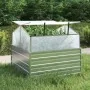 Blumenbeet mit silbernem Gewächshaus 100x100x85 cm von vidaXL, Töpfe und Pflanzgefäße - Ref: Foro24-316882, Preis: 100,21 €, ...