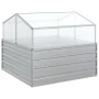 Blumenbeet mit silbernem Gewächshaus 100x100x85 cm von vidaXL, Töpfe und Pflanzgefäße - Ref: Foro24-316882, Preis: 100,21 €, ...