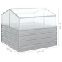 Blumenbeet mit silbernem Gewächshaus 100x100x85 cm von vidaXL, Töpfe und Pflanzgefäße - Ref: Foro24-316882, Preis: 100,21 €, ...