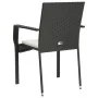Garden chairs with cushions 4 units black synthetic rattan by vidaXL, Garden chairs - Ref: Foro24-319883, Price: 233,60 €, Di...