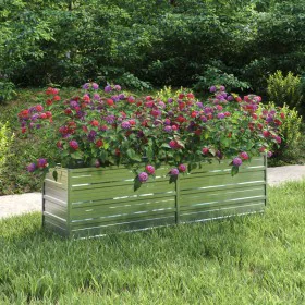 Blumenbeet aus silberverzinktem Stahl, 160 x 40 x 45 cm von vidaXL, Töpfe und Pflanzgefäße - Ref: Foro24-316895, Preis: 38,70...