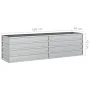 Silver galvanized steel flower bed 160x40x45 cm by vidaXL, Pots and planters - Ref: Foro24-316895, Price: 43,14 €, Discount: %