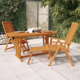 Mesa de jardín madera maciza de eucalipto 160x85x75 cm de vidaXL, Mesas de jardín - Ref: Foro24-316071, Precio: 144,26 €, Des...