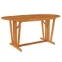 Mesa de jardín madera maciza de eucalipto 160x85x75 cm de vidaXL, Mesas de jardín - Ref: Foro24-316071, Precio: 144,26 €, Des...