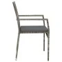 Sillas de jardín con cojines 4 unidades ratán sintético gris de vidaXL, Sillas de jardín - Ref: Foro24-319884, Precio: 226,21...