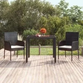 Garden chairs with cushions 2 units black synthetic rattan by vidaXL, Garden chairs - Ref: Foro24-319885, Price: 92,07 €, Dis...