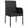 Gartenstühle mit Kissen 2 Stück synthetisches Rattan schwarz von vidaXL, Gartenstühle - Ref: Foro24-319885, Preis: 92,07 €, R...