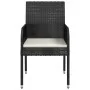 Gartenstühle mit Kissen 2 Stück synthetisches Rattan schwarz von vidaXL, Gartenstühle - Ref: Foro24-319885, Preis: 92,07 €, R...