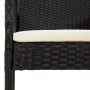 Gartenstühle mit Kissen 2 Stück synthetisches Rattan schwarz von vidaXL, Gartenstühle - Ref: Foro24-319885, Preis: 92,07 €, R...