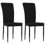 Sillas de comedor 2 unidades terciopelo negro de vidaXL, Sillas de comedor - Ref: Foro24-326099, Precio: 95,57 €, Descuento: %