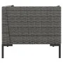 Garden furniture 3 pieces semicircular synthetic rattan dark gray by vidaXL, Modular outdoor sofas - Ref: Foro24-318606, Pric...