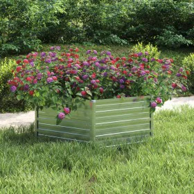 Blumenbeet aus silberverzinktem Stahl, 129 x 45 cm von vidaXL, Töpfe und Pflanzgefäße - Ref: Foro24-316881, Preis: 33,72 €, R...