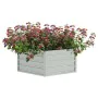 Blumenbeet aus silberverzinktem Stahl, 129 x 45 cm von vidaXL, Töpfe und Pflanzgefäße - Ref: Foro24-316881, Preis: 35,79 €, R...