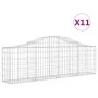 Gabion baskets 11 pcs arch shape iron 200x30x60/80 cm by vidaXL, Pots and planters - Ref: Foro24-3145397, Price: 857,76 €, Di...