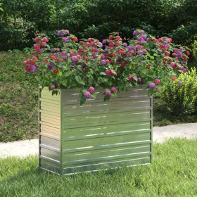 Blumenbeet aus silberverzinktem Stahl, 100 x 40 x 77 cm von vidaXL, Töpfe und Pflanzgefäße - Ref: Foro24-316896, Preis: 43,10...