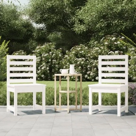 Garden chairs 2 pcs solid white pine wood 50x48x91.5 cm by vidaXL, Garden chairs - Ref: Foro24-824026, Price: 150,86 €, Disco...