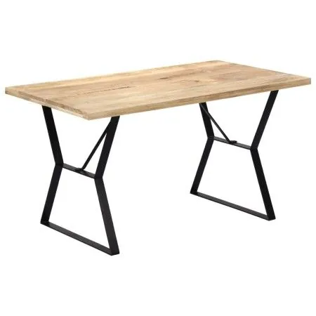 Solid mango wood dining table 140x80x76 cm by vidaXL, Kitchen and dining tables - Ref: Foro24-247947, Price: 250,34 €, Discou...