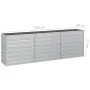 Arriate de acero galvanizado plateado 240x40x77 cm de vidaXL, Maceteros y jardineras - Ref: Foro24-316887, Precio: 73,73 €, D...