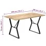 Solid mango wood dining table 140x80x76 cm by vidaXL, Kitchen and dining tables - Ref: Foro24-247947, Price: 250,34 €, Discou...