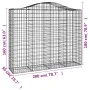 Gabionenkörbe 13 Stück Bogenform Eisen 200x50x160/180 cm von vidaXL, Töpfe und Pflanzgefäße - Ref: Foro24-3145714, Preis: 1,0...