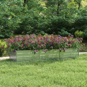 Arriate de acero galvanizado plateado 240x80x45 cm de vidaXL, Maceteros y jardineras - Ref: Foro24-316888, Precio: 56,58 €, D...
