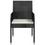 Gartenstühle mit Kissen 4 Einheiten synthetisches Rattan schwarz von vidaXL, Gartenstühle - Ref: Foro24-319887, Preis: 214,65...