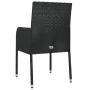 Sillas de jardín con cojines 4 unidades ratán sintético negro de vidaXL, Sillas de jardín - Ref: Foro24-319887, Precio: 227,5...