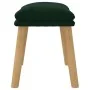 Dark green velvet footrest 45x29.5x35 cm by vidaXL, Ottomans - Ref: Foro24-341437, Price: 35,79 €, Discount: %