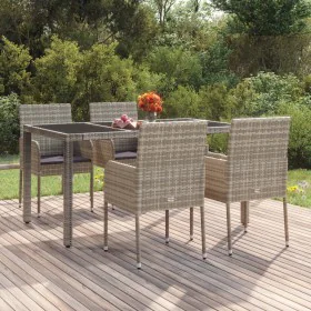 Garden chairs with cushions 4 units gray synthetic rattan by vidaXL, Garden chairs - Ref: Foro24-319888, Price: 206,70 €, Dis...