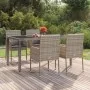 Sillas de jardín con cojines 4 unidades ratán sintético gris de vidaXL, Sillas de jardín - Ref: Foro24-319888, Precio: 219,68...