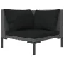 Semicircular garden sofa and synthetic rattan cushions by vidaXL, Modular outdoor sofas - Ref: Foro24-318601, Price: 94,37 €,...