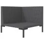 Semicircular garden sofa and synthetic rattan cushions by vidaXL, Modular outdoor sofas - Ref: Foro24-318601, Price: 94,37 €,...