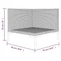 Halbrundes Gartensofa und Kissen aus synthetischem Rattan von vidaXL, Modulare Sofas für den Außenbereich - Ref: Foro24-31860...
