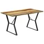 Solid recycled wood dining table 140x80x76 cm by vidaXL, Kitchen and dining tables - Ref: Foro24-247948, Price: 218,15 €, Dis...