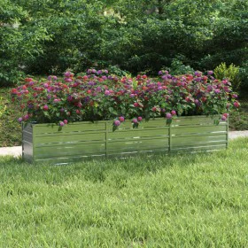 Silver galvanized steel flower bed 240x40x45 cm by vidaXL, Pots and planters - Ref: Foro24-316889, Price: 52,03 €, Discount: %
