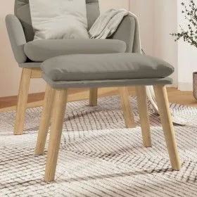 Reposapiés de terciopelo gris claro 45x29,5x35 cm de vidaXL, Otomanas - Ref: Foro24-341435, Precio: 35,97 €, Descuento: %