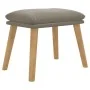 Hellgrauer Samt-Fußhocker 45x29,5x35 cm von vidaXL, Osmanen - Ref: Foro24-341435, Preis: 35,97 €, Rabatt: %