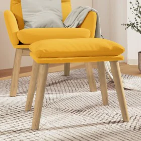 Senfgelber Samt-Fußhocker 45x29,5x35 cm von vidaXL, Osmanen - Ref: Foro24-341442, Preis: 35,79 €, Rabatt: %