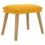 Reposapiés de terciopelo amarillo mostaza 45x29,5x35 cm de vidaXL, Otomanas - Ref: Foro24-341442, Precio: 35,79 €, Descuento: %
