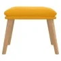 Reposapiés de terciopelo amarillo mostaza 45x29,5x35 cm de vidaXL, Otomanas - Ref: Foro24-341442, Precio: 35,79 €, Descuento: %