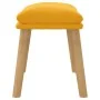 Reposapiés de terciopelo amarillo mostaza 45x29,5x35 cm de vidaXL, Otomanas - Ref: Foro24-341442, Precio: 35,79 €, Descuento: %