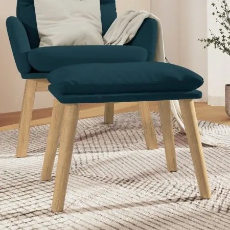 Reposapiés de terciopelo azul 45x29,5x35 cm by vidaXL, Ottomans - Ref: Foro24-341445, Price: 35,80 €, Discount: %