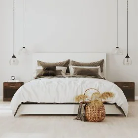 Bedside tables 2 units with smoked oak drawer by vidaXL, Nightstands - Ref: Foro24-342586, Price: 57,33 €, Discount: %