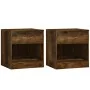 Bedside tables 2 units with smoked oak drawer by vidaXL, Nightstands - Ref: Foro24-342586, Price: 57,33 €, Discount: %