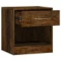 Bedside tables 2 units with smoked oak drawer by vidaXL, Nightstands - Ref: Foro24-342586, Price: 57,33 €, Discount: %