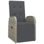 Reclining garden armchairs with cushions 2 pcs gray PE rattan by vidaXL, Garden chairs - Ref: Foro24-319538, Price: 282,20 €,...